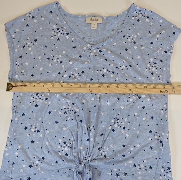 Style & Co. Blue Star Top - Picture 4 of 5